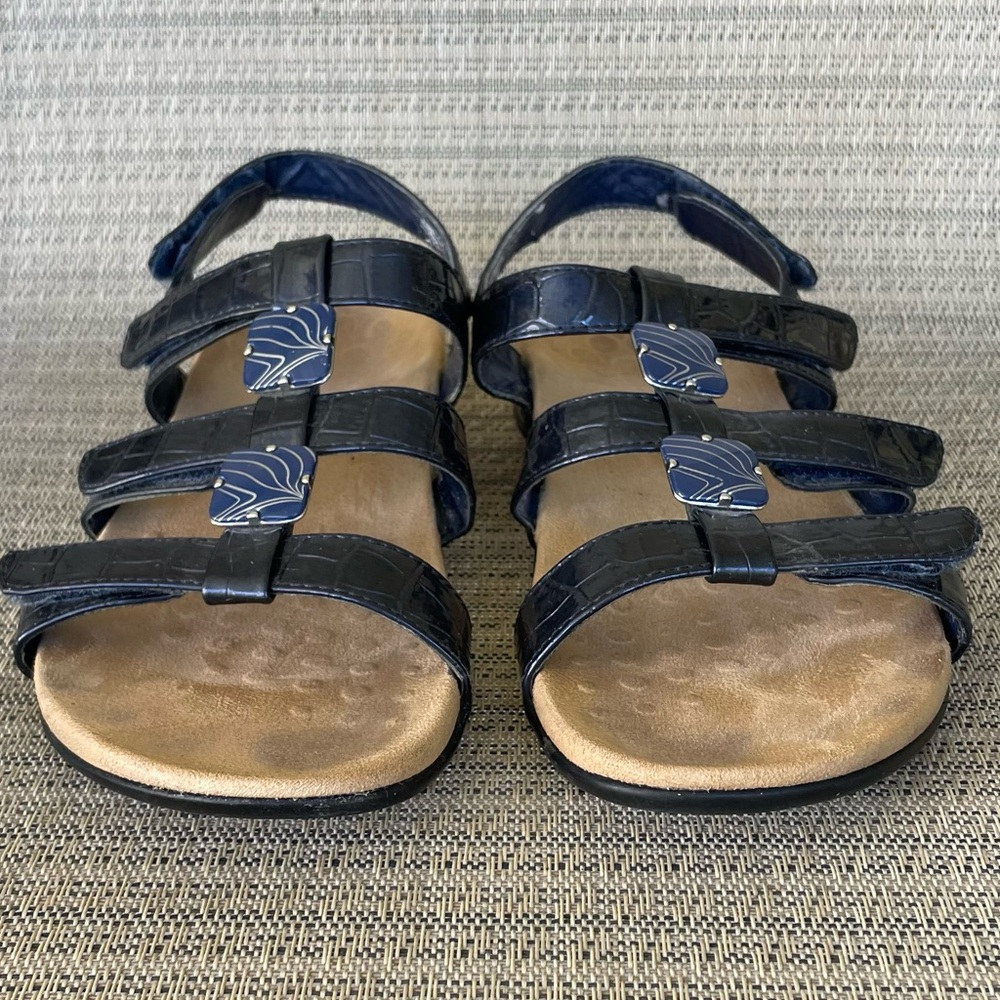 Vionic Amber Navy Back Strap Sandals Orthodic Size 8 - Picture 2 of 9